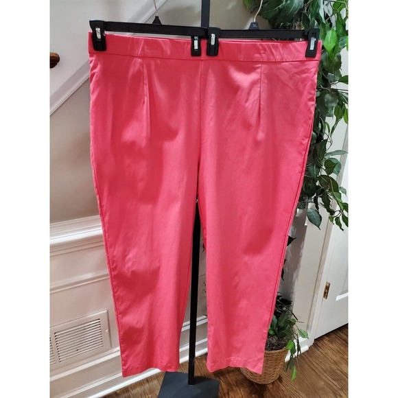 Koret Pants - Koret Women's Pink Rayon Mid Rise Pull On Comfort Waist Skinny Pant Size 22W